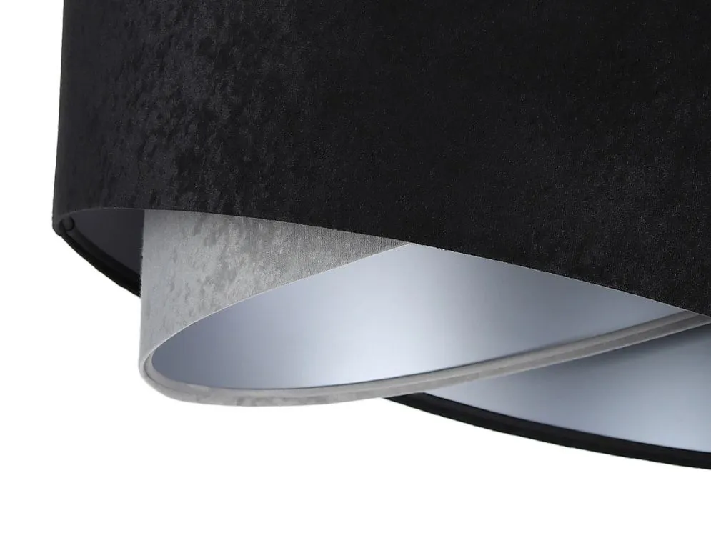 Lampa wisząca SHAPELESS czarna/szara/srebrna asymetryczna aksamitna | MIRAT. w stylu kolekcja