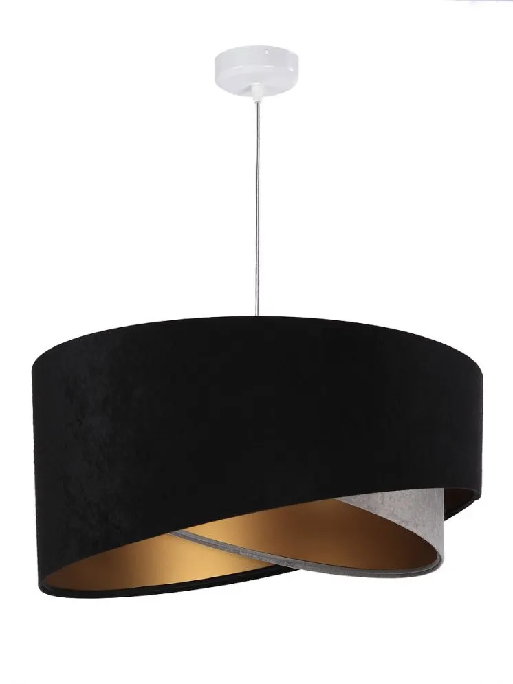 Lampa wisząca SHAPELESS czarna/szara/złota do salonu nowoczesna | MIRAT. w stylu kolekcja