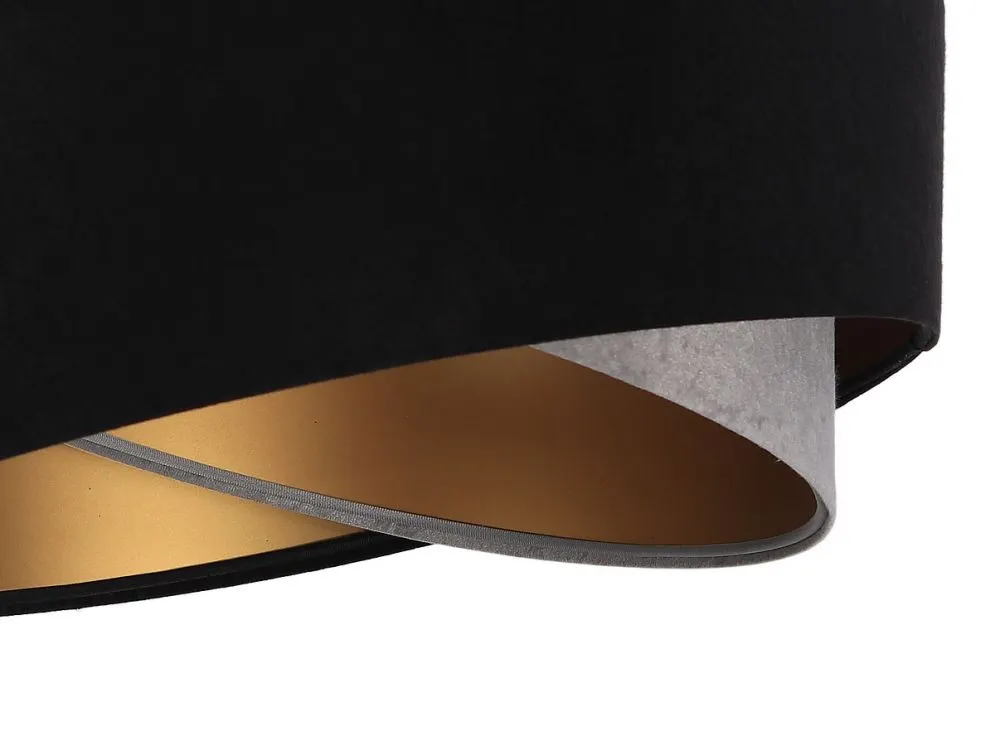 Lampa wisząca SHAPELESS czarna/szara/złota do salonu nowoczesna | MIRAT. w stylu kolekcja