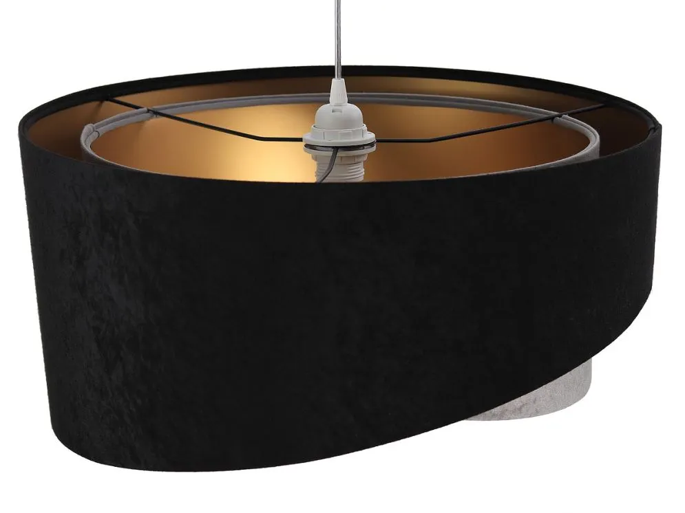 Lampa wisząca SHAPELESS czarna/szara/złota do salonu nowoczesna | MIRAT. w stylu kolekcja