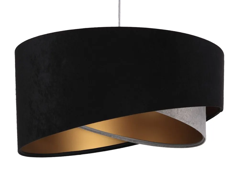 Lampa wisząca SHAPELESS czarna/szara/złota do salonu nowoczesna | MIRAT. w stylu kolekcja