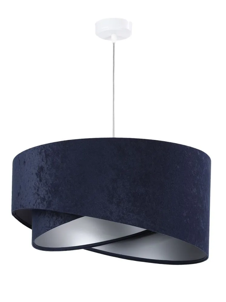 Lampa wisząca GEMSTONE granatowa/srebrna dwukolorowa nowoczesna | MIRAT. w stylu kolekcja