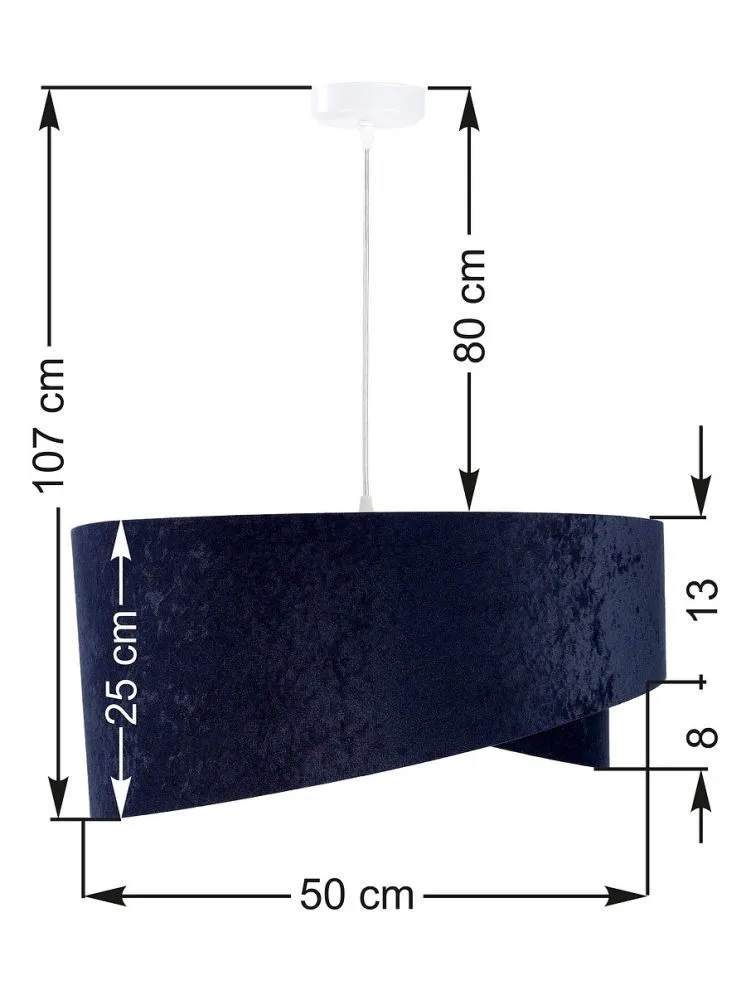 Lampa wisząca GEMSTONE granatowa/srebrna dwukolorowa nowoczesna | MIRAT. w stylu kolekcja