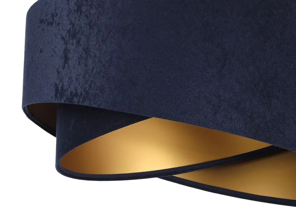 Lampa wisząca GEMSTONE granatowa/złota w stylu glamour | MIRAT. w stylu kolekcja