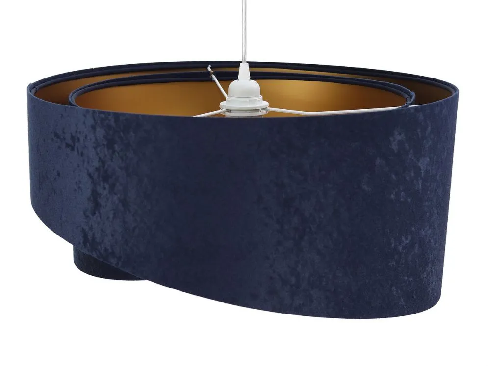 Lampa wisząca GEMSTONE granatowa/złota w stylu glamour | MIRAT. w stylu kolekcja