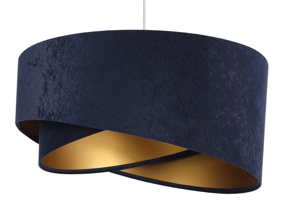 Lampa wisząca GEMSTONE granatowa/złota w stylu glamour | MIRAT. w stylu kolekcja