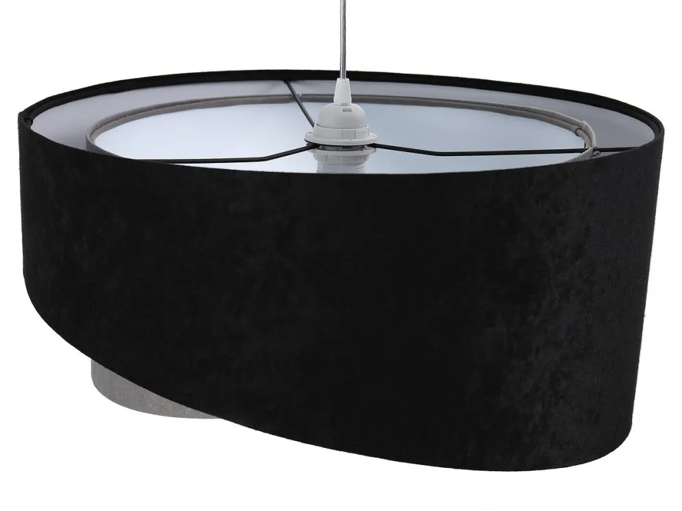 Lampa wisząca SHAPELESS czarna/szara/biała welurowa trzykolorowa | MIRAT. w stylu kolekcja