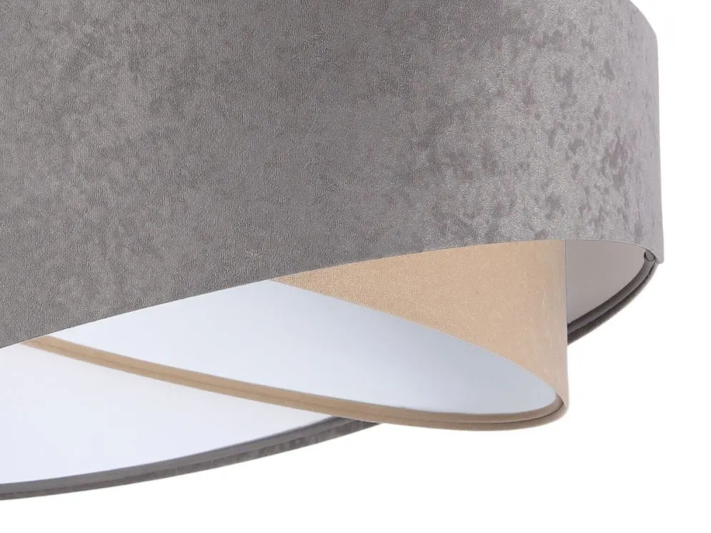 Lampa wisząca SILVERY szara/beżowa/biała trzykolorowa do salonu | MIRAT. w stylu kolekcja