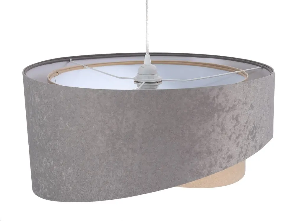 Lampa wisząca SILVERY szara/beżowa/biała trzykolorowa do salonu | MIRAT. w stylu kolekcja