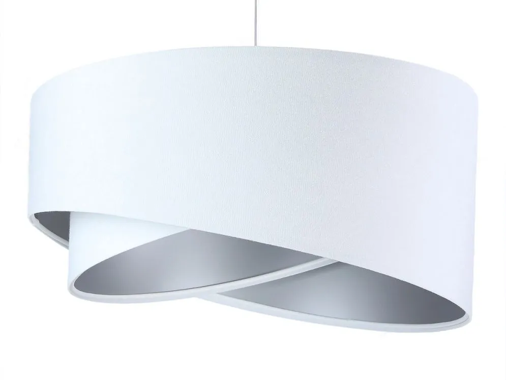 Lampa wisząca GEMSTONE biała/srebrna asymetryczna | MIRAT. w stylu kolekcja