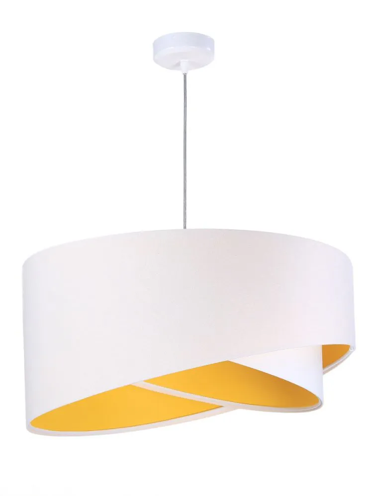 Lampa wisząca GEMSTONE WHITE biała/żółta asymetryczna do sypialni | MIRAT. w stylu kolekcja