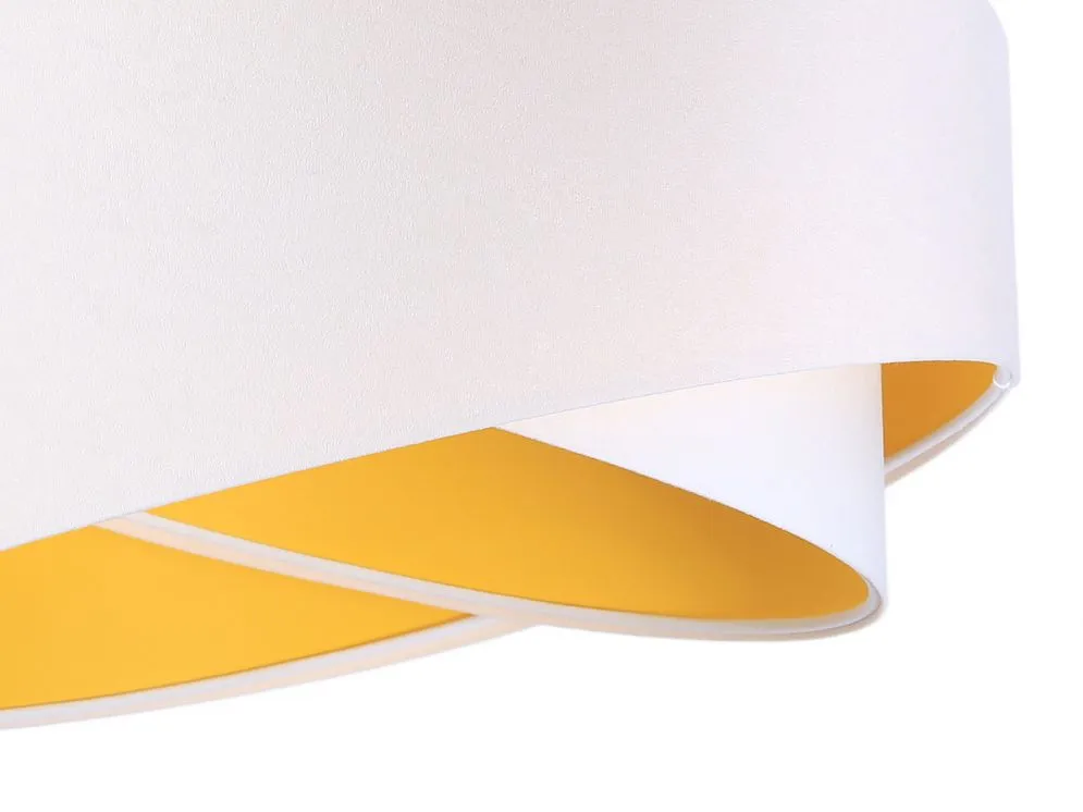 Lampa wisząca GEMSTONE WHITE biała/żółta asymetryczna do sypialni | MIRAT. w stylu kolekcja