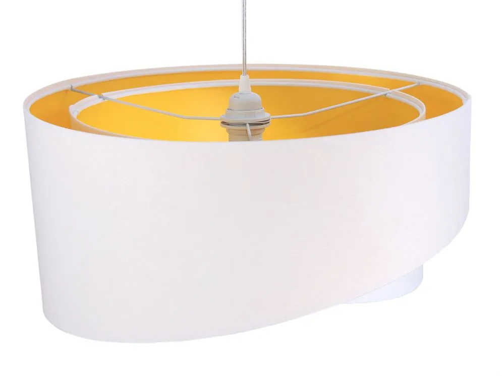 Lampa wisząca GEMSTONE WHITE biała/żółta asymetryczna do sypialni | MIRAT. w stylu kolekcja