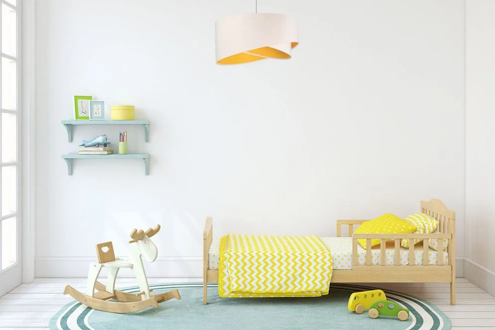 Lampa wisząca GEMSTONE WHITE biała/żółta asymetryczna do sypialni | MIRAT. w stylu kolekcja