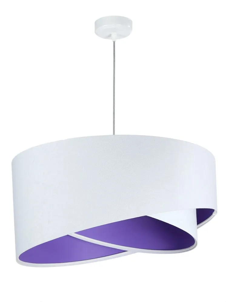 Lampa wisząca GEMSTONE WHITE biała/ciemnofioletowa nowoczesna | MIRAT. w stylu kolekcja