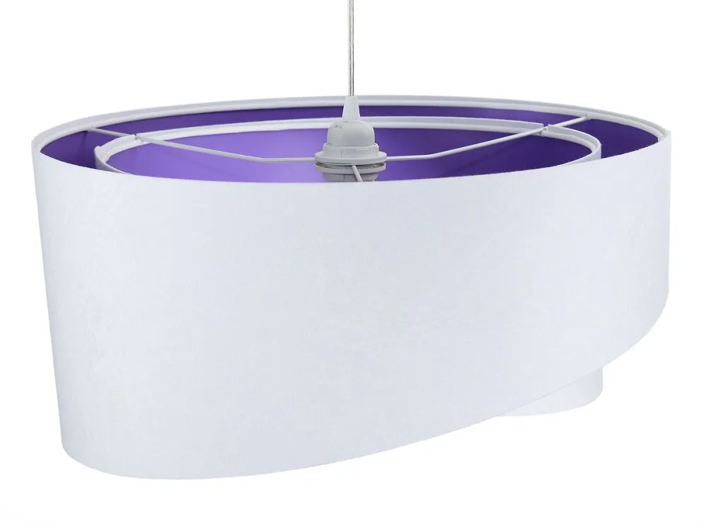Lampa wisząca GEMSTONE WHITE biała/ciemnofioletowa nowoczesna | MIRAT. w stylu kolekcja
