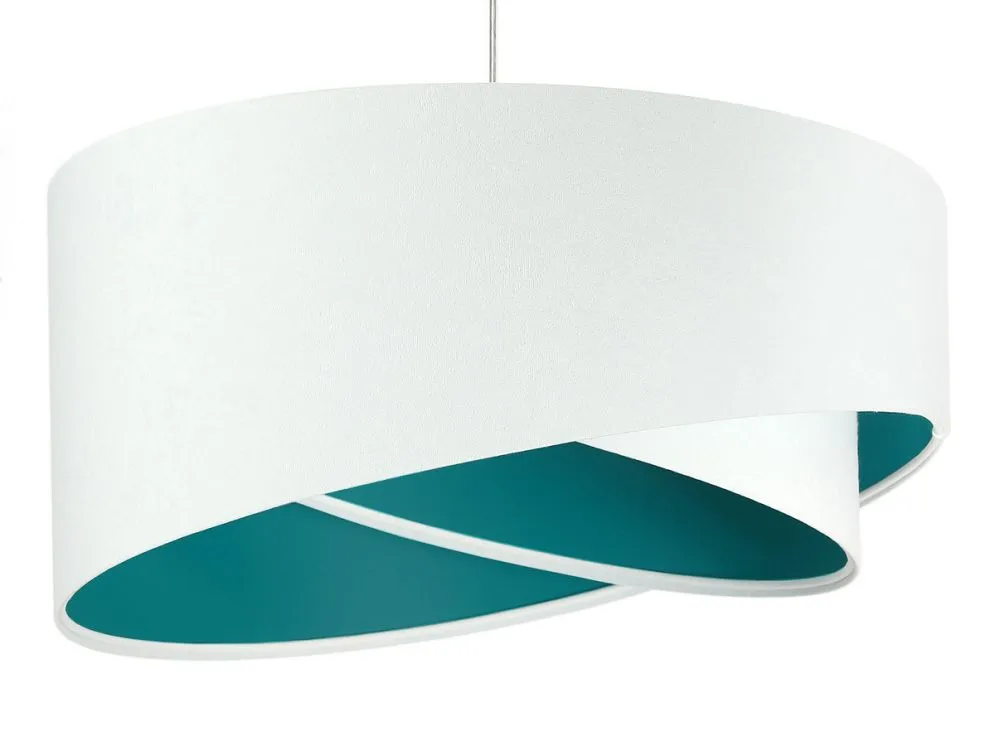 Lampa wisząca GEMSTONE WHITE biała/turkusowa dwukolorowa do salonu | MIRAT. w stylu kolekcja