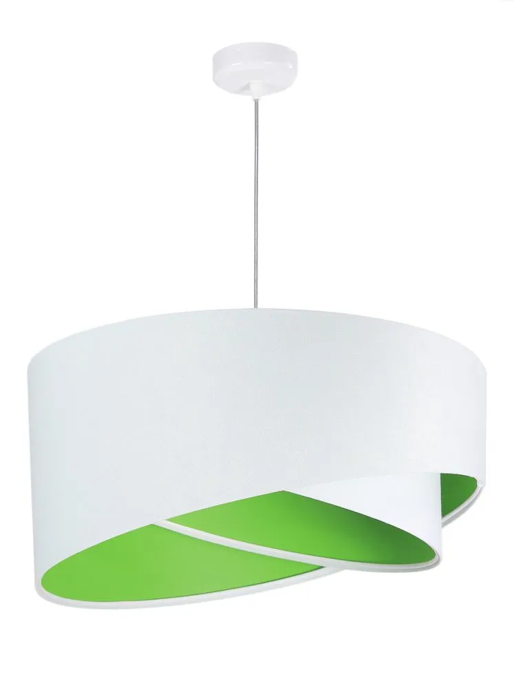 Lampa wisząca GEMSTONE WHITE biała/zielona asymetryczna do jadalni | MIRAT. w stylu kolekcja