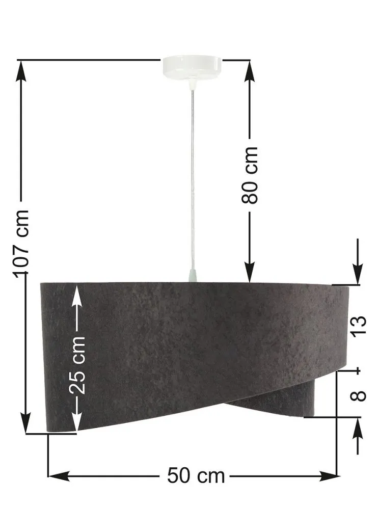 Lampa wisząca GEMSTONE GRAY grafitowa/miętowa nowoczesna | MIRAT. w stylu kolekcja