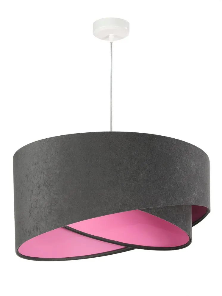 Lampa wisząca GEMSTONE GRAY grafitowa/różowa do pokoju dziecięcego | MIRAT. w stylu kolekcja