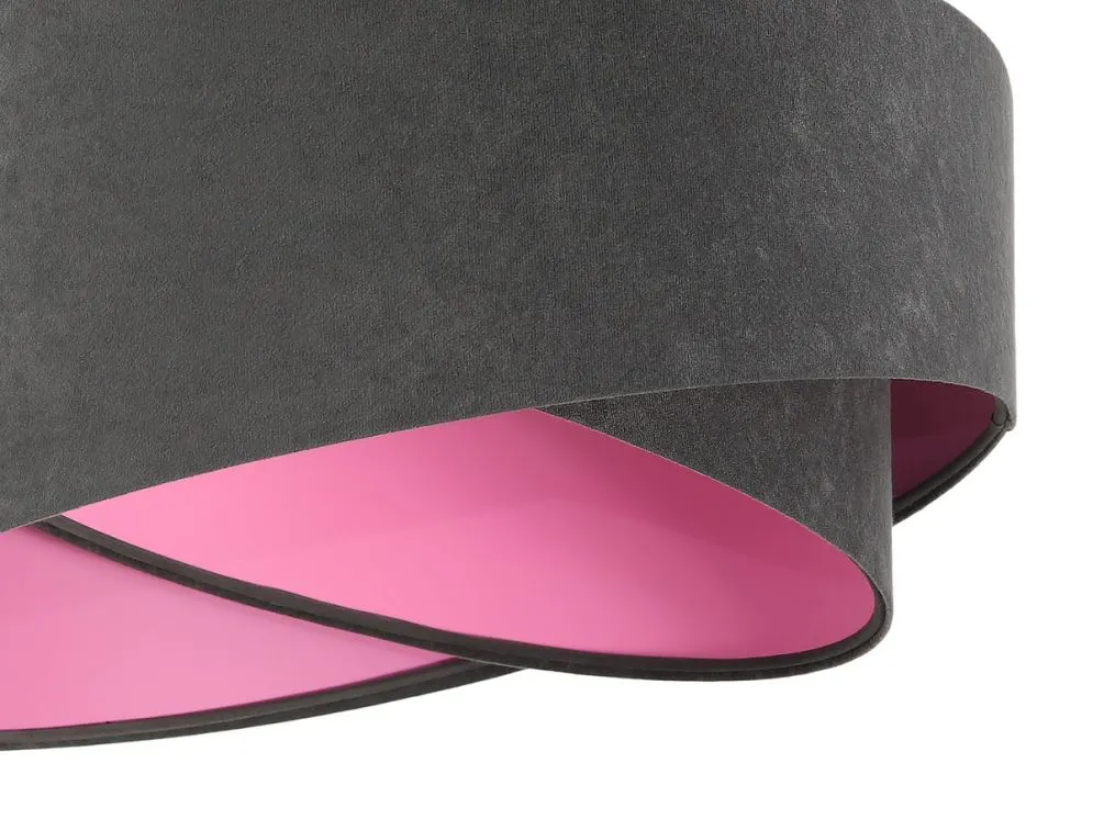 Lampa wisząca GEMSTONE GRAY grafitowa/różowa do pokoju dziecięcego | MIRAT. w stylu kolekcja