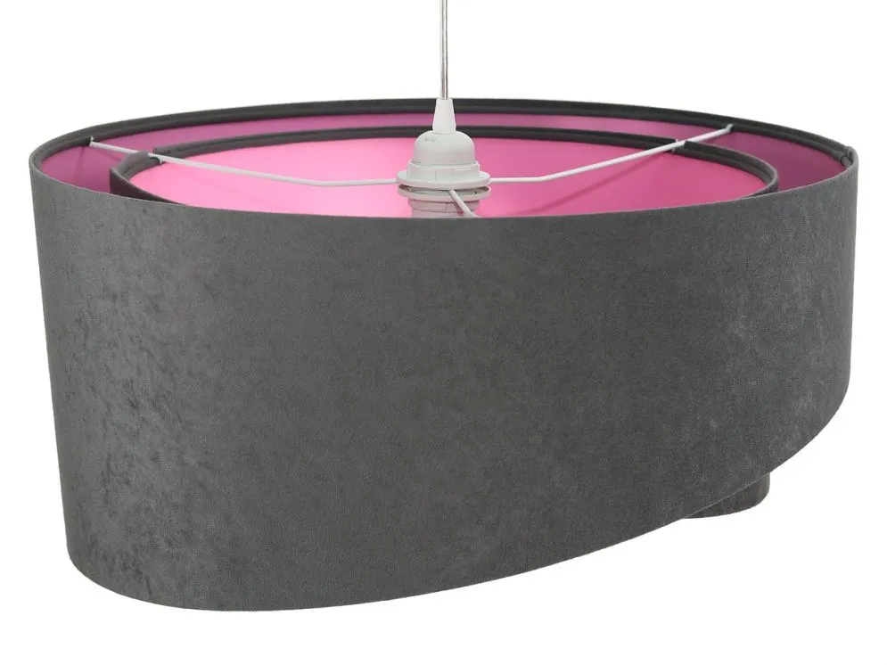 Lampa wisząca GEMSTONE GRAY grafitowa/różowa do pokoju dziecięcego | MIRAT. w stylu kolekcja