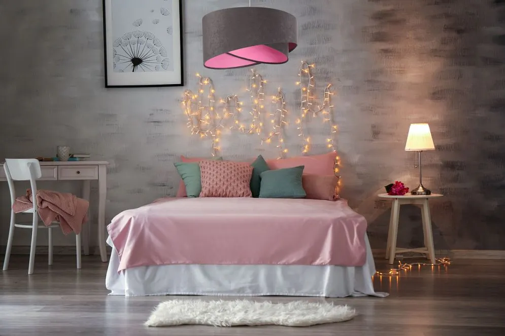 Lampa wisząca GEMSTONE GRAY grafitowa/różowa do pokoju dziecięcego | MIRAT. w stylu kolekcja