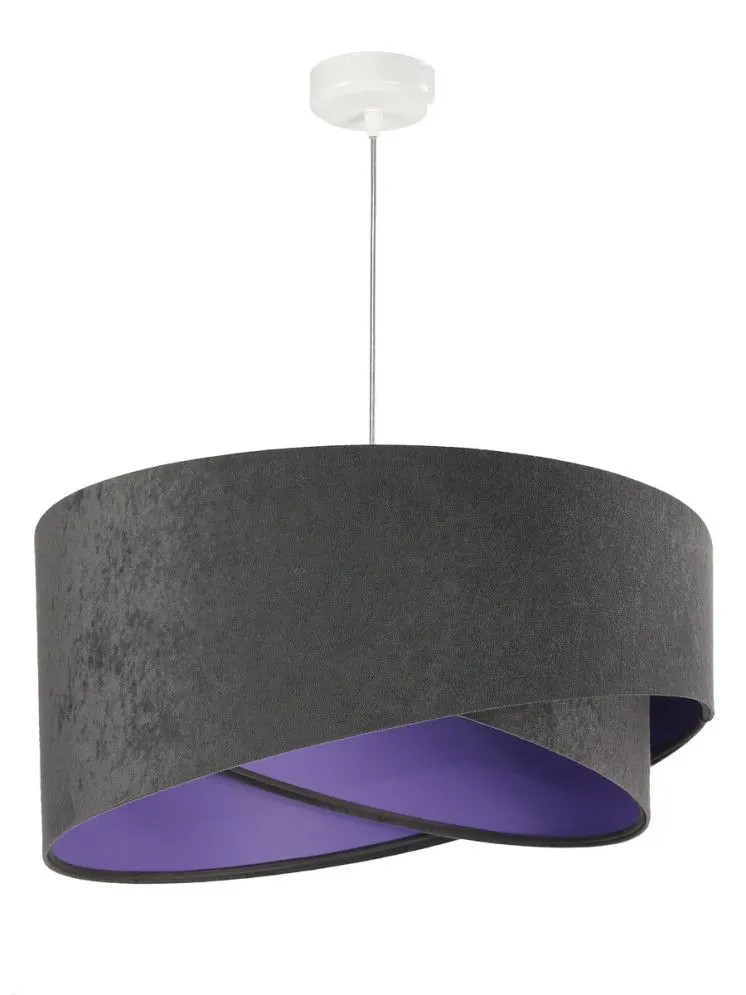 Lampa wisząca GEMSTONE GRAY grafitowa/ciemnofioletowa do jadalni | MIRAT. w stylu kolekcja