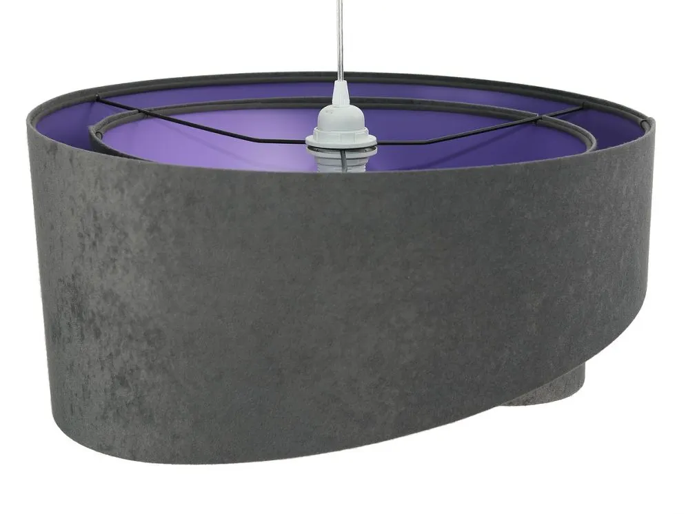 Lampa wisząca GEMSTONE GRAY grafitowa/ciemnofioletowa do jadalni | MIRAT. w stylu kolekcja