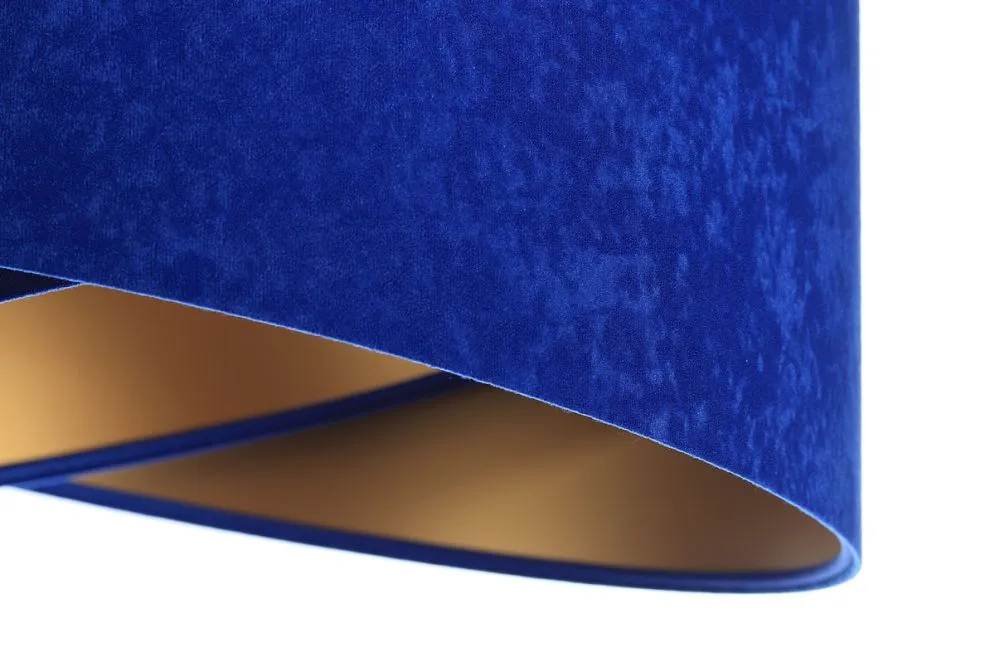 Lampa wisząca GEMSTONE niebieska/złota asymetryczna do salonu | MIRAT. w stylu kolekcja