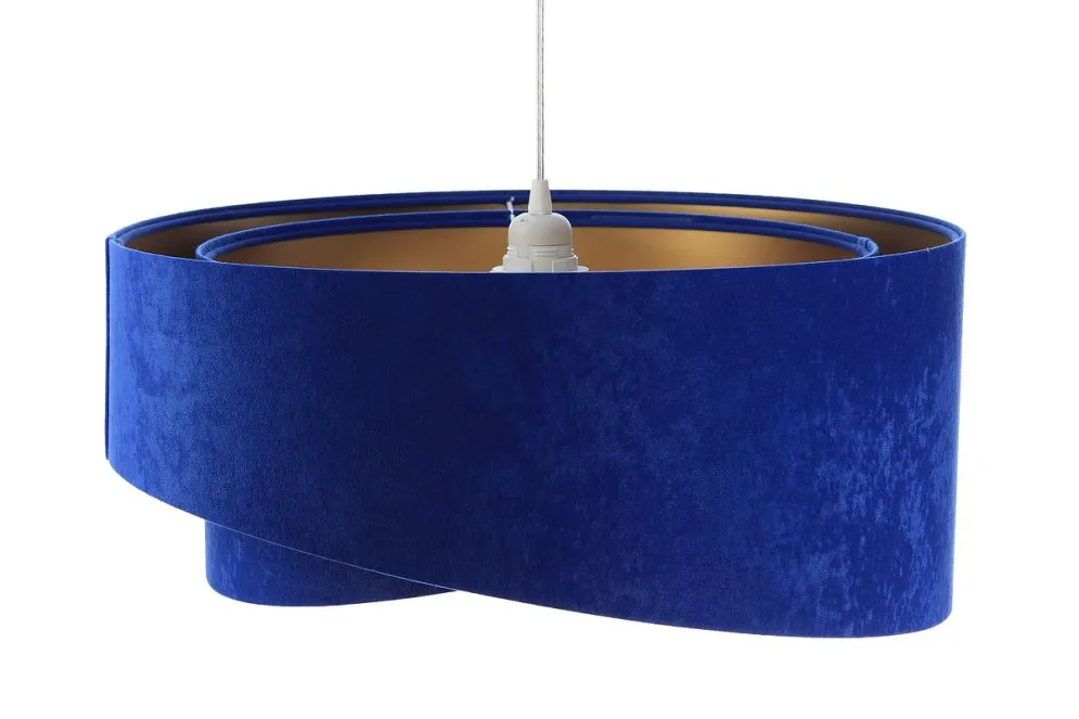 Lampa wisząca GEMSTONE niebieska/złota asymetryczna do salonu | MIRAT. w stylu kolekcja
