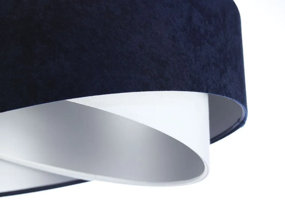 Lampa wisząca THUNDERCLOUD WHITE granatowa/srebrna welurowa | MIRAT. w stylu  kolekcja