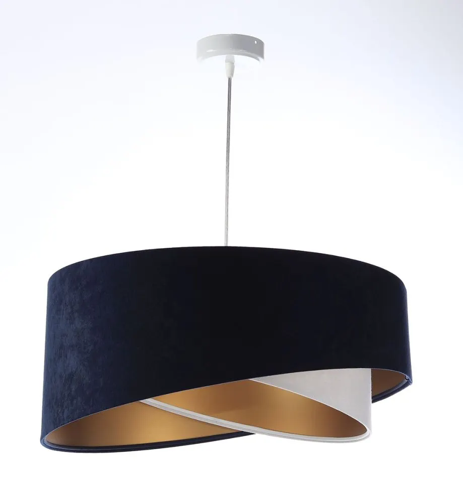 Lampa wisząca THUNDERCLOUD WHITE granatowa/złota asymetryczna | MIRAT. w stylu kolekcja