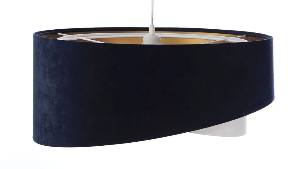 Lampa wisząca THUNDERCLOUD WHITE granatowa/złota asymetryczna | MIRAT. w stylu kolekcja