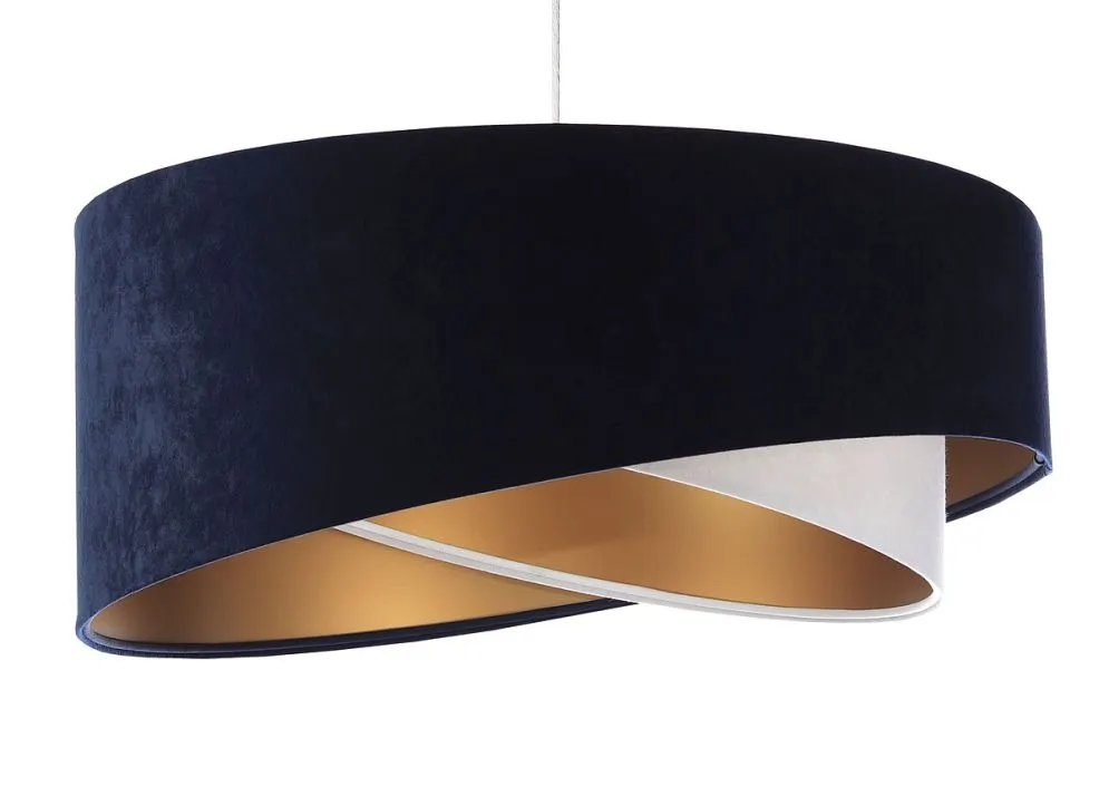 Lampa wisząca THUNDERCLOUD WHITE granatowa/złota asymetryczna | MIRAT. w stylu kolekcja