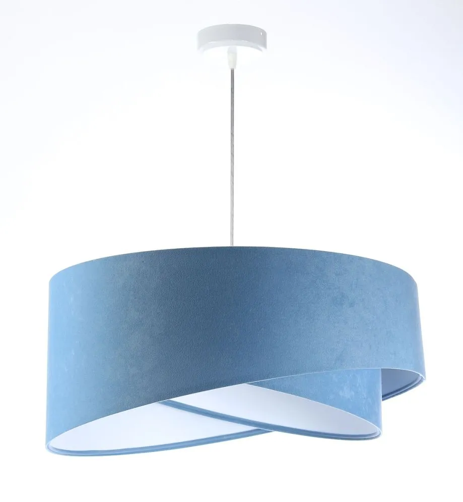 Lampa wisząca GEMSTONE błękitna/biała asymetryczna dwukolorowa | MIRAT. w stylu kolekcja