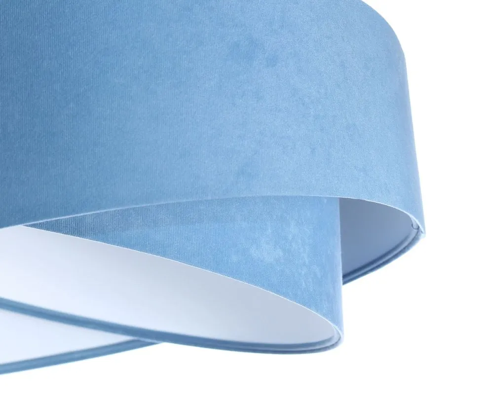 Lampa wisząca GEMSTONE błękitna/biała asymetryczna dwukolorowa | MIRAT. w stylu kolekcja
