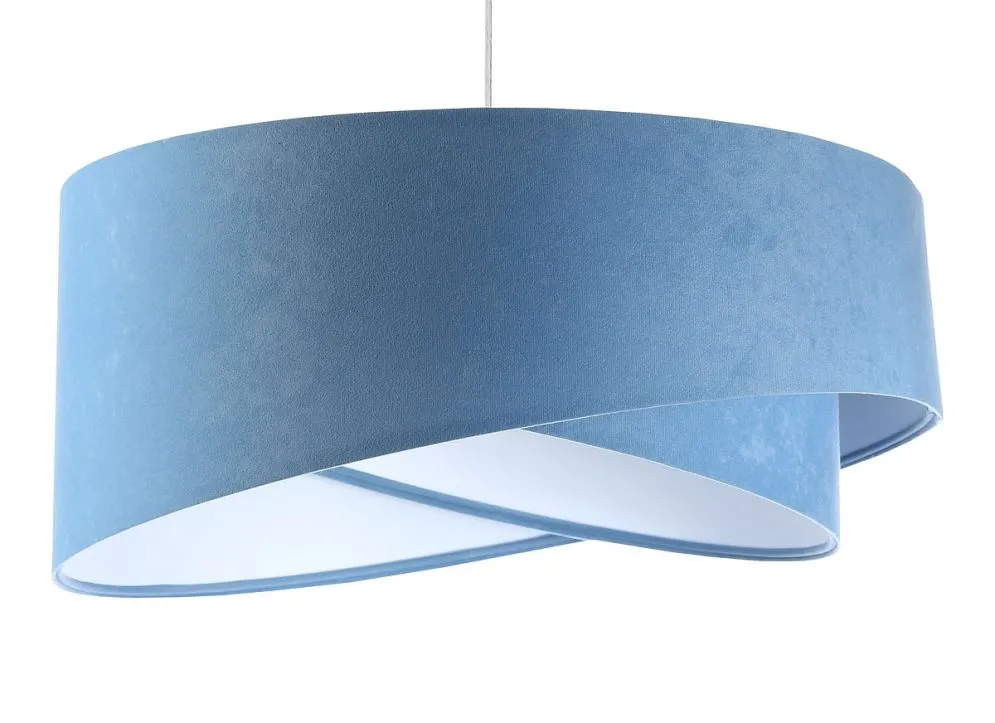 Lampa wisząca GEMSTONE błękitna/biała asymetryczna dwukolorowa | MIRAT. w stylu kolekcja