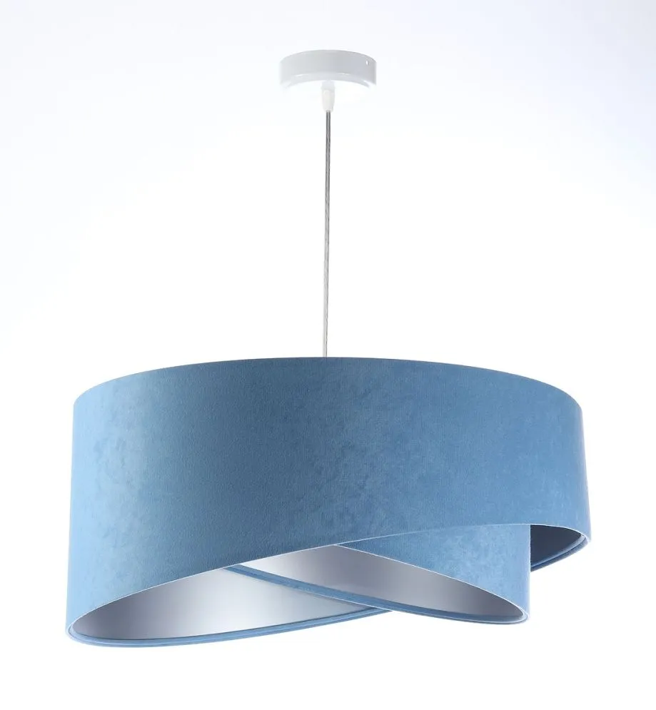 Lampa wisząca GEMSTONE błękitna/srebrna w stylu glamour | MIRAT. w stylu kolekcja