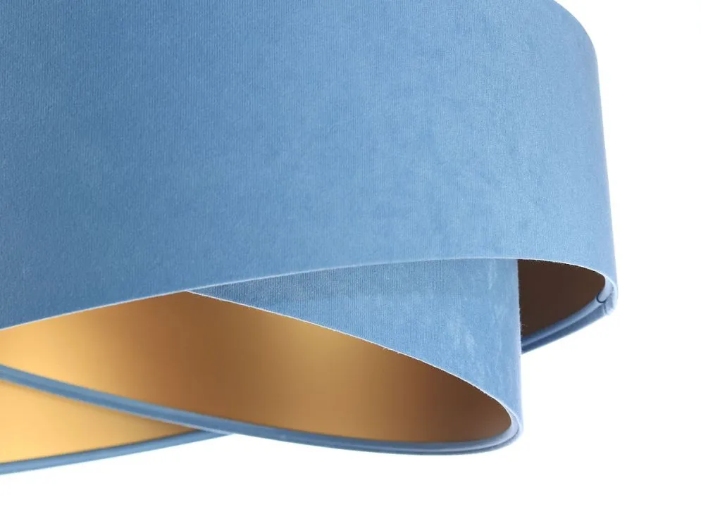 Lampa wisząca GEMSTONE błękitna/złota dwukolorowa do salonu | MIRAT. w stylu kolekcja