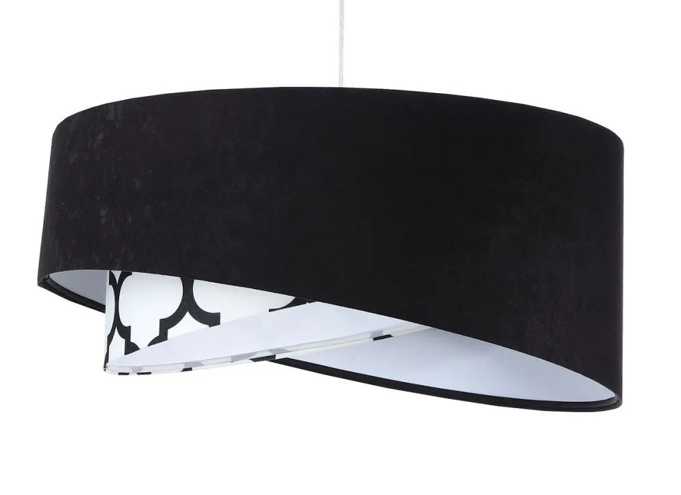 Lampa wisząca BLACK VELVET czarna/biała asymetryczna nowoczesna | MIRAT. w stylu  kolekcja