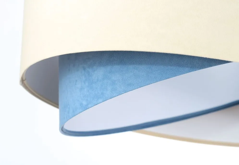 Lampa wisząca BEIGE beżowa/niebieska/biała trzykolorowa | MIRAT. w stylu kolekcja