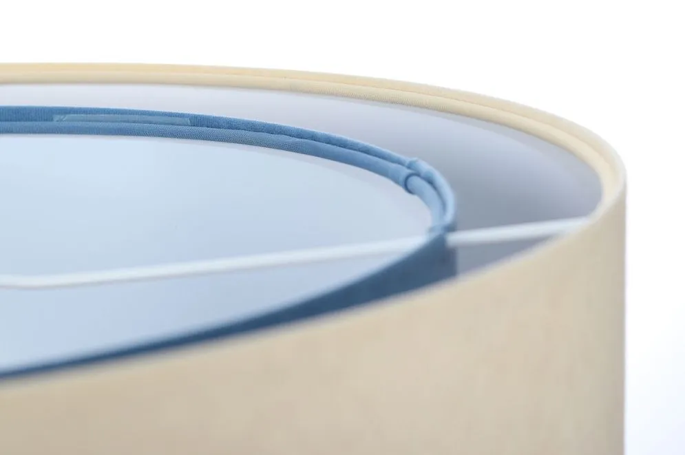 Lampa wisząca BEIGE beżowa/niebieska/biała trzykolorowa | MIRAT. w stylu kolekcja