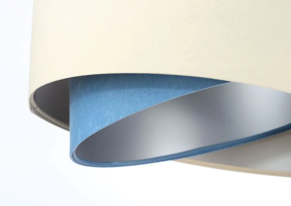 Lampa wisząca BEIGE beżowa/niebieska/srebrna asymetryczna | MIRAT. w stylu kolekcja