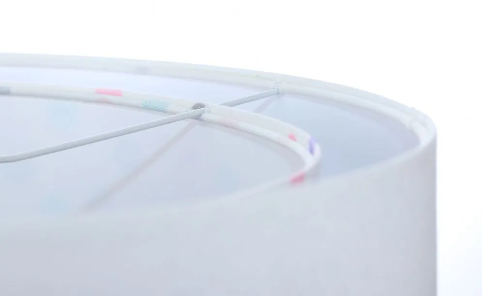 Lampa wisząca SPECK biała welurowa w kropki | MIRAT. w stylu kolekcja