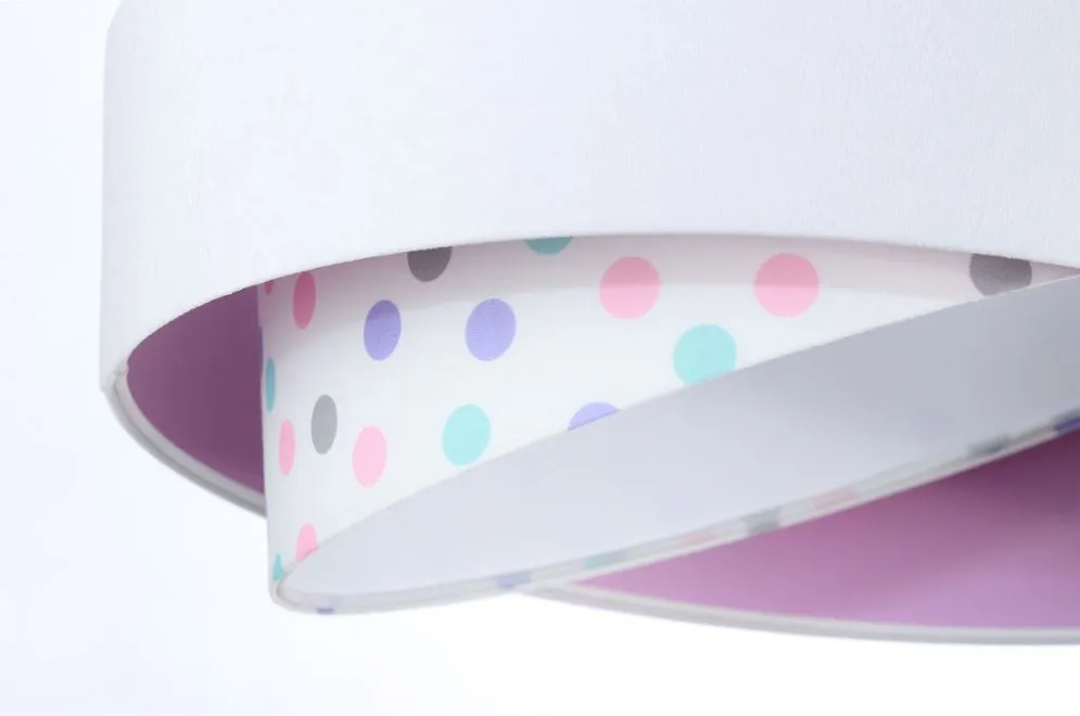 Lampa wisząca SPECK biała/fioletowa asymetryczna kolorowa | MIRAT. w stylu kolekcja