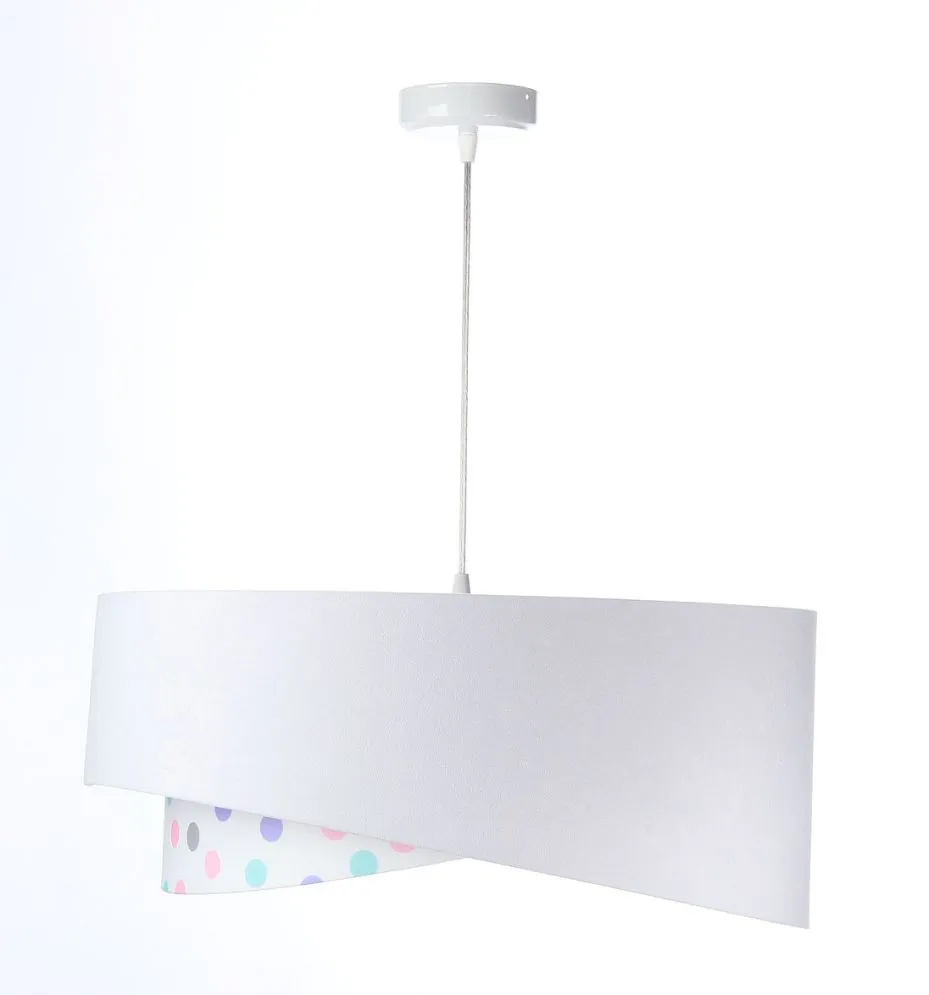 Lampa wisząca SPECK biała/fioletowa asymetryczna kolorowa | MIRAT. w stylu kolekcja