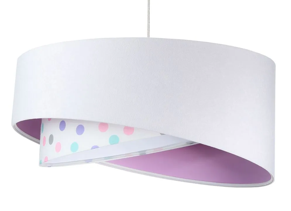 Lampa wisząca SPECK biała/fioletowa asymetryczna kolorowa | MIRAT. w stylu kolekcja