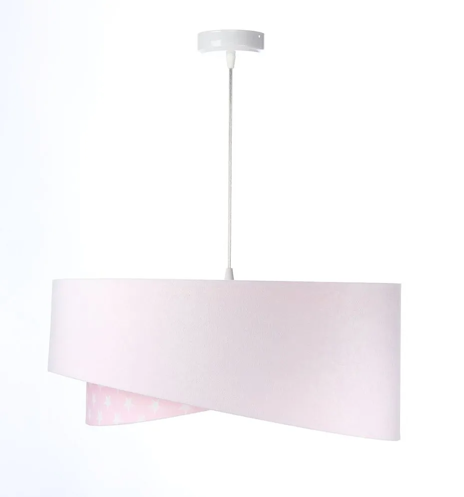 Lampa wisząca DREAMER biała/różowa do pokoju dziecka w gwiazdki | MIRAT. w stylu kolekcja