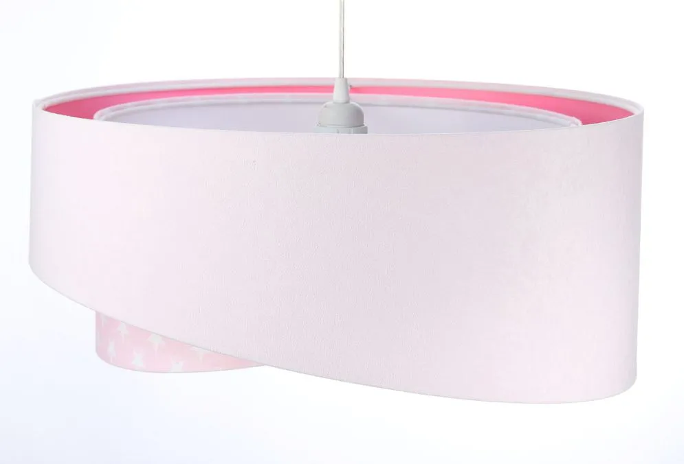 Lampa wisząca DREAMER biała/różowa do pokoju dziecka w gwiazdki | MIRAT. w stylu kolekcja